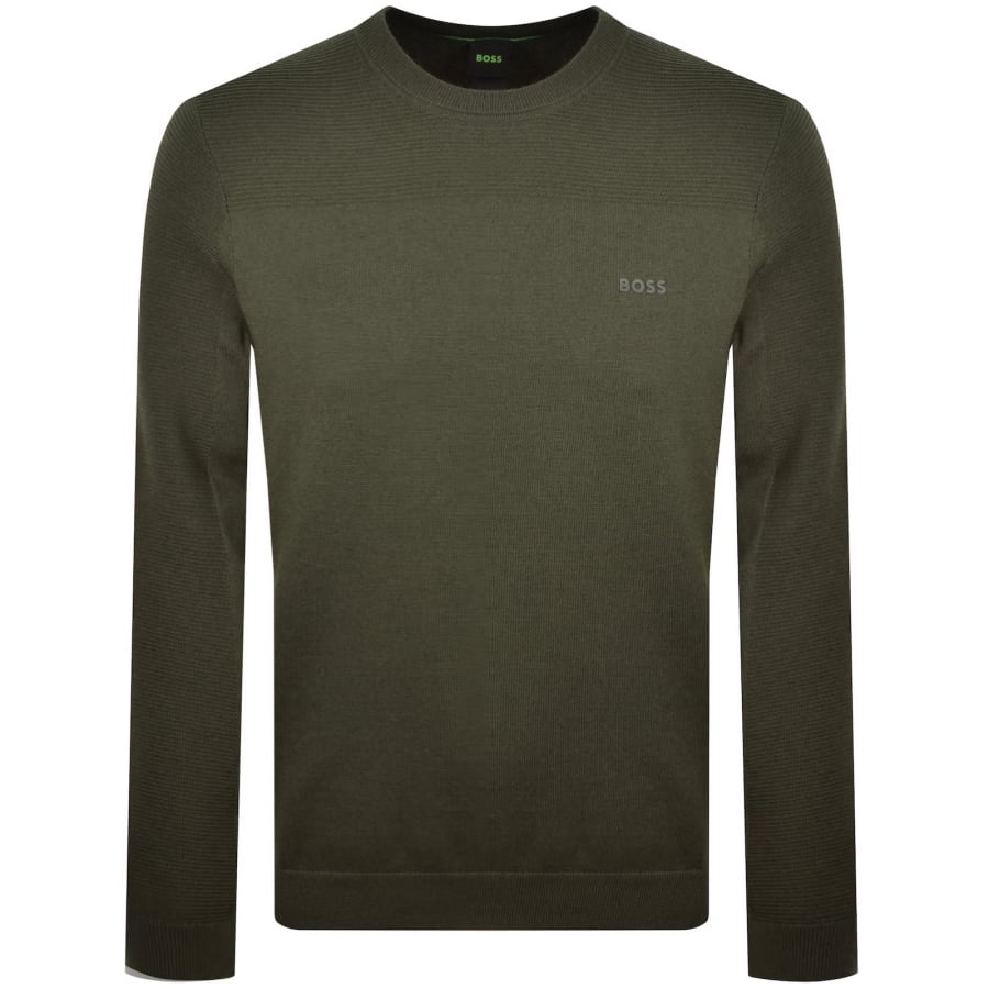 BOSS Knit Momentum-X Knit Jumper Green | Mainline Menswear ca